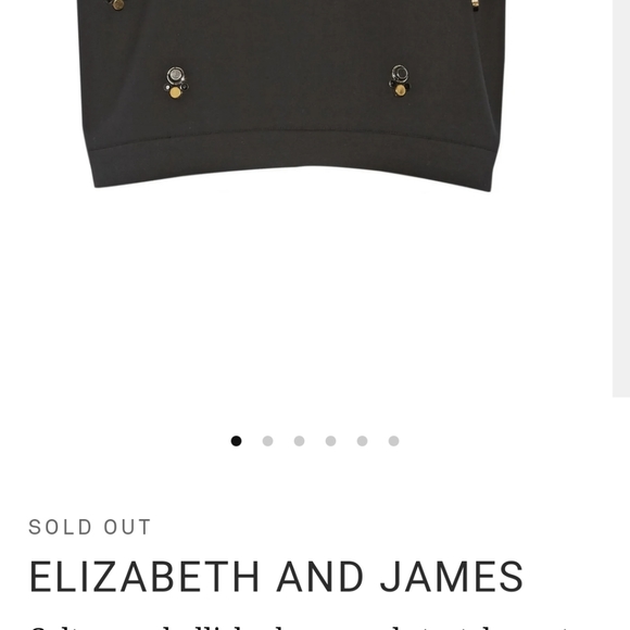 *SOLD* Elizabeth and James Colton Embellished Crop Top - Picture 7 of 10